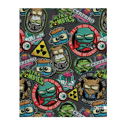 Cuaderno Mooving Ultra Zombies 19.5 x 24 T/D x 48 hojas