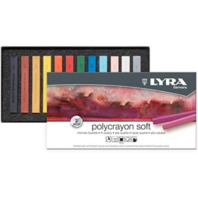 Pastel a La Tiza Lyra Polycrayons x 12 Colores